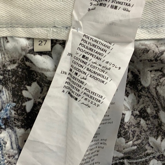 Unique Stella McCartney Barrel-leg Style Tie Dye Pattern Light Blue Jeans, NWOT - Picture 12 of 16